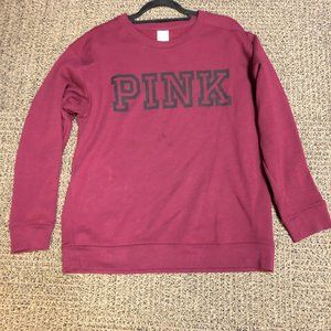 PINK Dark Pink/Maroon Crewneck - Size M